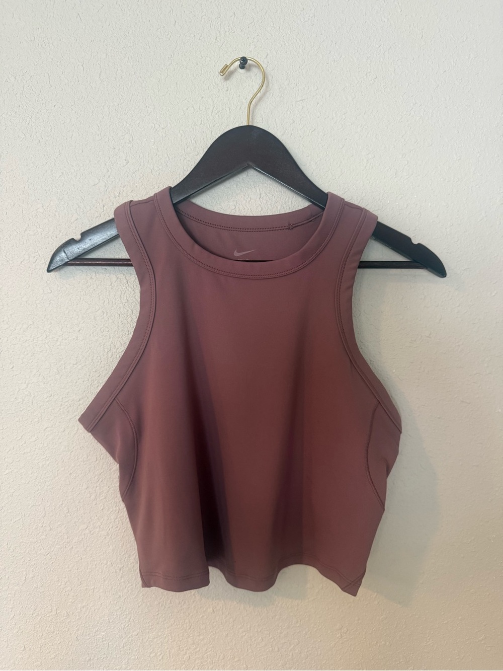 Nike One Dri-FIT Cropped Training Tank Top Dusty Mauve Size L